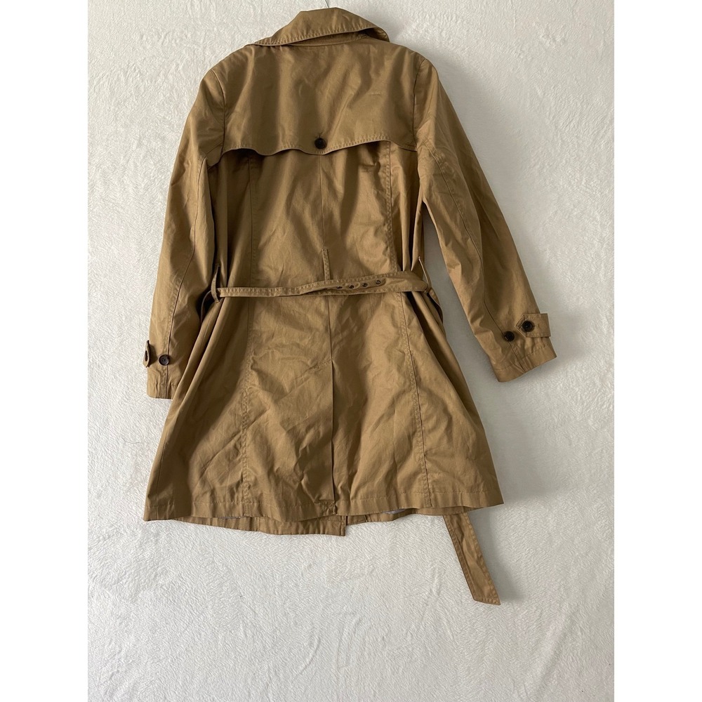 Banana Republic Womens Lg Double Breasted Belted Trench Coat Camel Tan - Picture 5 of 6